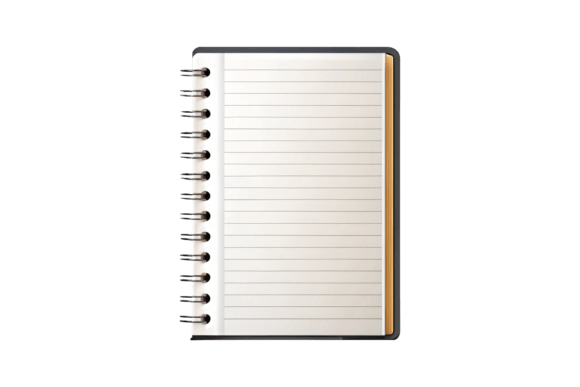 3D Blank Lined Notebook Open Ready PNG – A Versatile Design Asset for Creatives