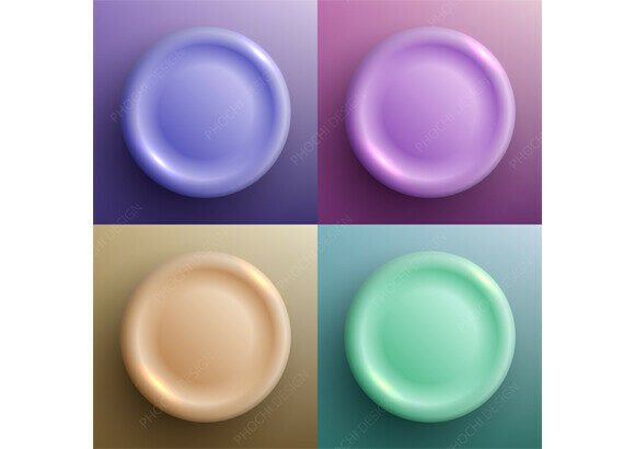 3D Circle Glossy Pastel Background: A Fresh Canvas for Modern Design