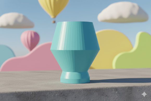 3D Clean Vase 056: A Modern, Functional Addition to Any 3D Printing Collection