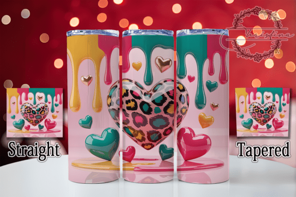 3D Inflated Heart Tumbler Design: Elevate Your Drinkware Projects with Style