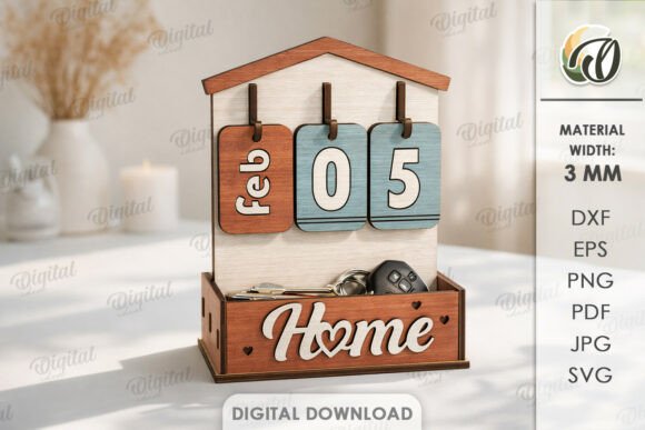 3D Perpetual Calendar Laser Cut: A Creative and Functional Design for Home and Office