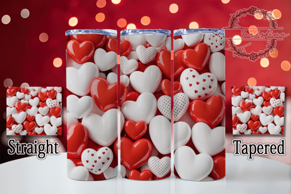 3D Romantic Valentine Tumbler Design for Creative Drinkware Projects