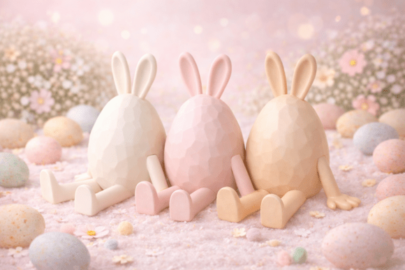 3D Sitting Easter Bunny Egg STL 091: A Versatile Design for Spring Décor and Creative Projects
