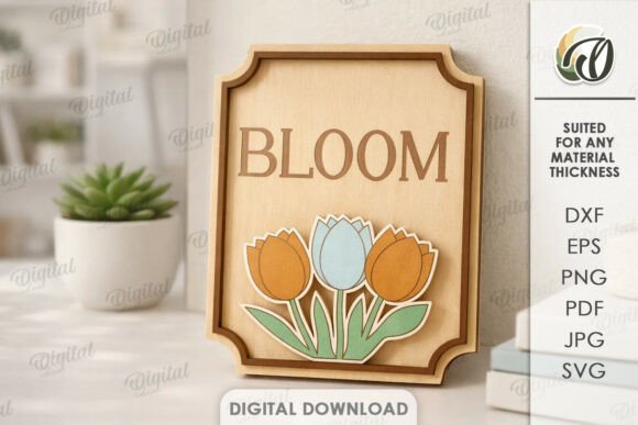 3D Spring Decor Laser Cut: Digital Designs for Creative Spaces