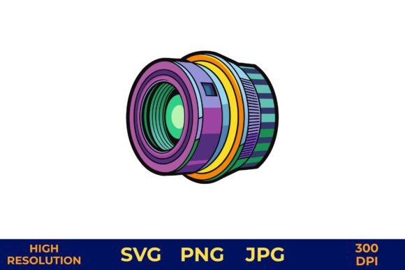 3D Vector Lens with Multicolor Gradient: A Versatile Design Asset for Creatives