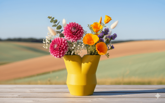 3D Whimsical Vase STL 065: A Modern Design for Practical 3D Printing