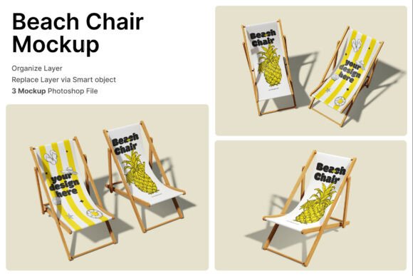Beach Chair 3D Mockup: A Visual Branding Tool for Resorts and Leisure Businesses