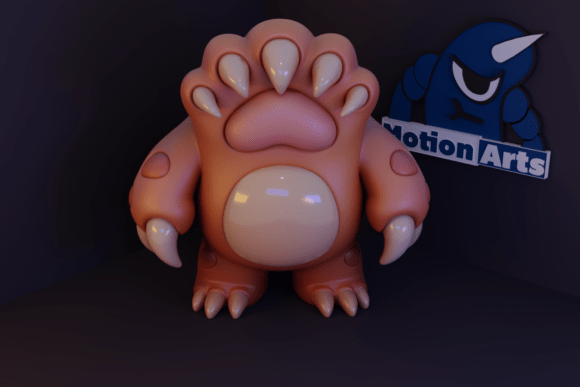 Cute Monster with Claws 3D Model for 3D Printing