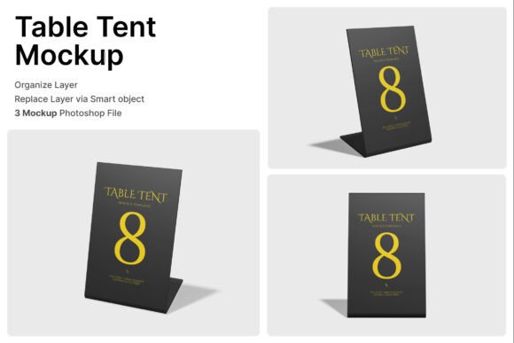 Enhancing Brand Presentation with Table Tent 3D Mockup