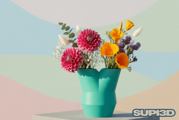 Exploring the Modern Appeal of the 3D Sculpted Vase STL 068