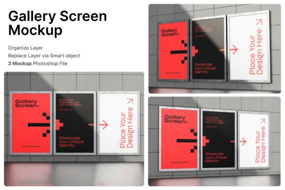 Gallery Screen 3D Mockup: A Practical Tool for Professional Visual Presentations