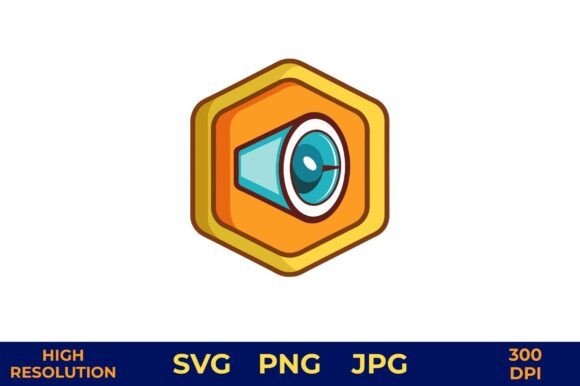 Golden Speaker Vector Design Isolated: A Versatile Visual Asset for Creative Projects