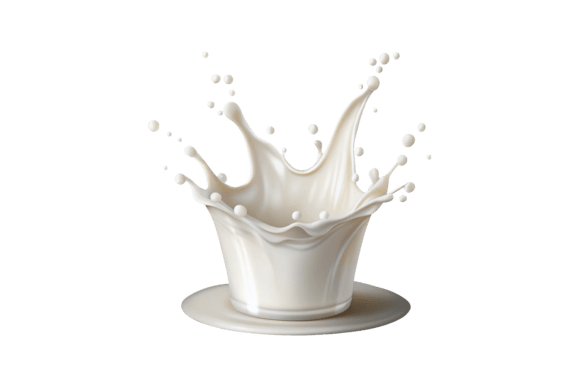 Milk Splash 3D Rendering PNG Files