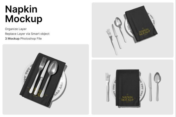 Napkin 3D Mockup: Realistic Table Designs for Branding and Presentation