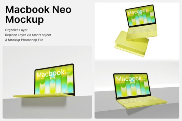 Neo MacBook 3D Mockup: A Designerβs Tool for Premium Product Visuals