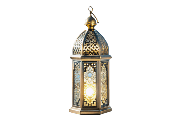 Ornate Moroccan Lantern Clipart 3D PNG
