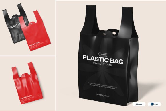 Strategic Branding with Plastic Bag 3D Mockup: Visualizing Retail Identity and Packaging Impact