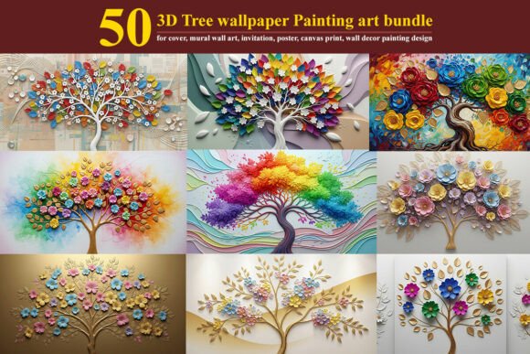 Transform Your Space with 3D Tree Oil Painting for Canvas Wall Art